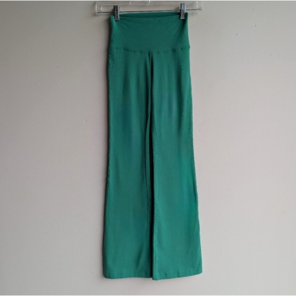 Artizia TNA Atmosphere Flare High Rise Leggings Pants - Green MO
